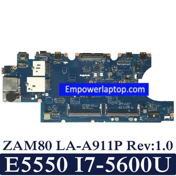 Dell Latitude E5550 ZAM80 LA-A911P Rev:1.0 I7-5600U hovedkort