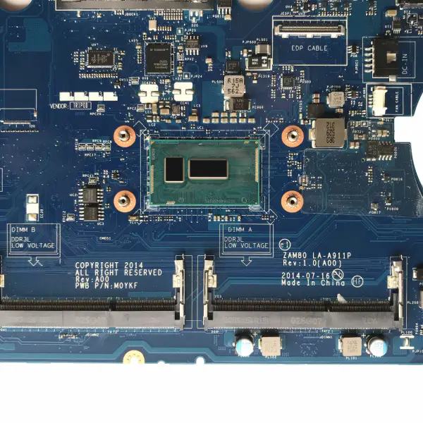 Dell Latitude E5550 ZAM80 LA-A911P Rev:1.0 I7-5600U hovedkort