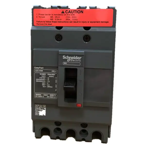 3-polet effektbryter i støpt kapsling Easypact EZC100B 3P30A