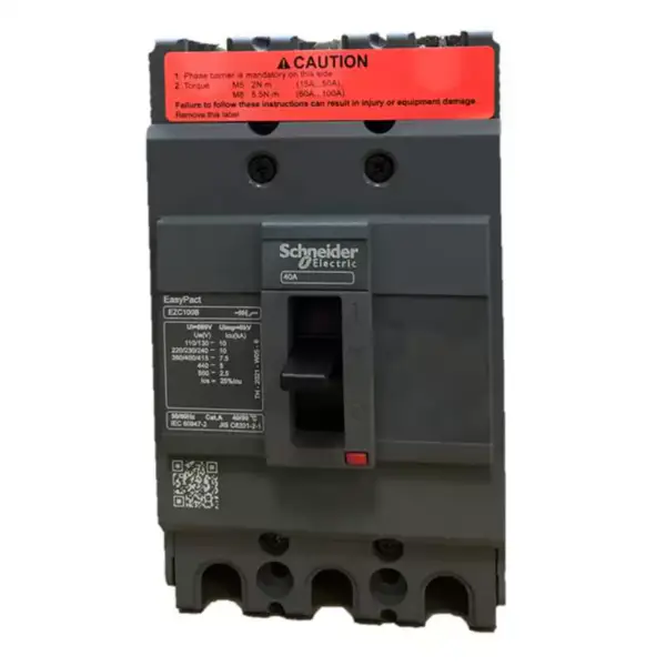 Schneider 3-polet effektbryter i støpt kapsling Easypact EZC100B 3P40A