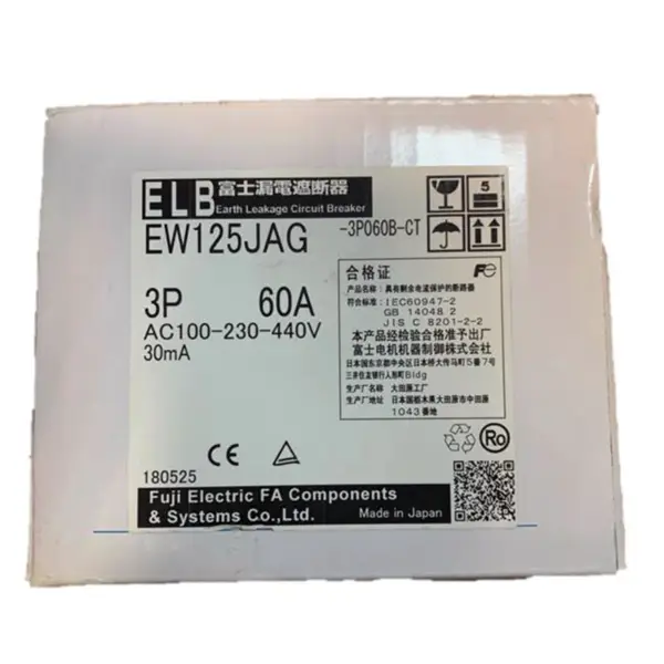 Fuji Circuit breaker EW125JAG 3P 60A 15~125A