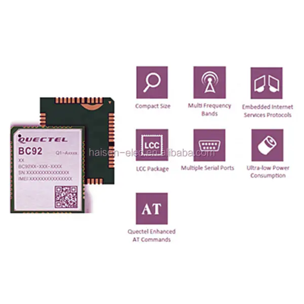 Quectel Dual-mode NB-IoT/GSM/GPRS-modul BC92 LTE LPWA-modul BC92