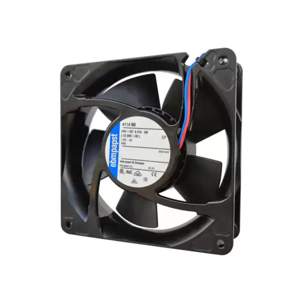 Original Ebmpapst 4114NU 119x119x38mm 24VDC 106.0CFM 5.6W 3200RPM Ball Bearing IP68 Axial Cooling Fan