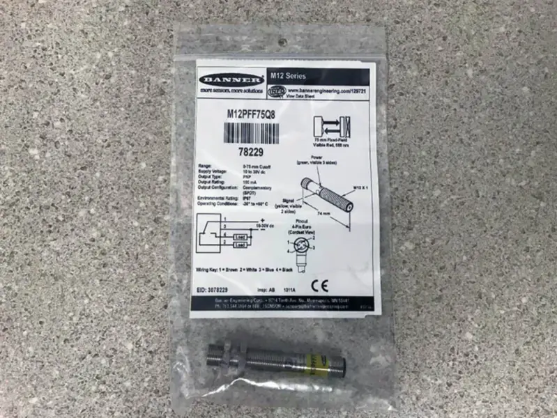 Banner M12PFF75Q8 Sensor