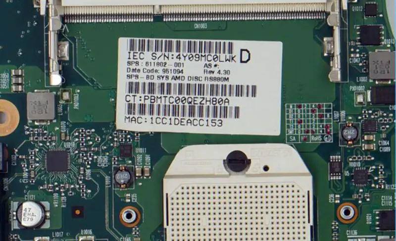 HP 611802-001 325 425 625 Hovedkort