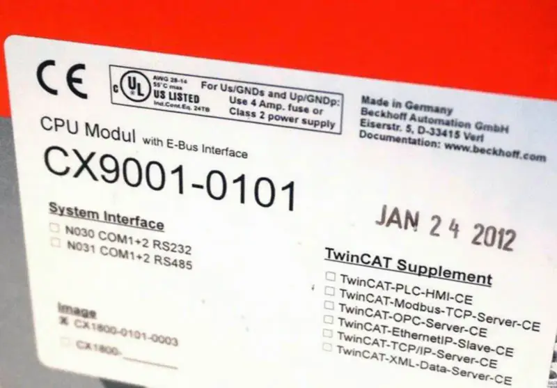 BECKHOFF CX9001-0101 CPU Module