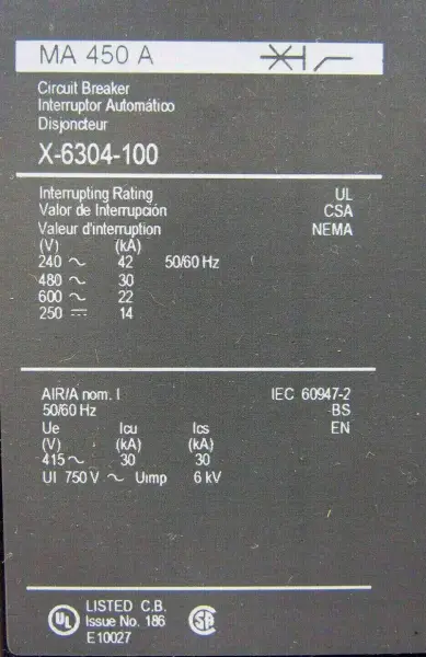 SQUARE D X-6304-100