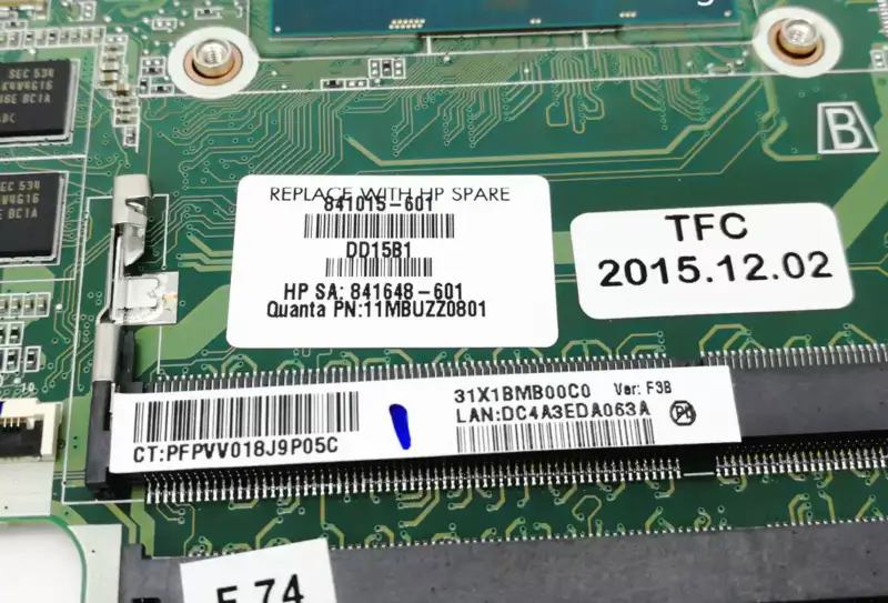 HP 841015-601 841015-001 841015-501 DAX1BMB1AF0 with SR2EZ I7-6500U Motherboard