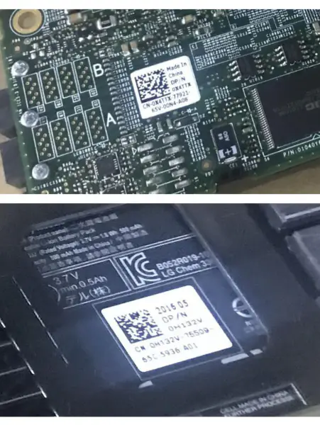 DELL PERC H730P X4TTX 2GB 12Gb/s 0X4TTX Array-kort med batteri 0H132V