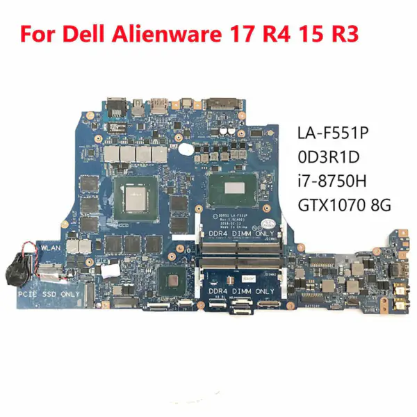 Dell DD3R1D3R1D0D3R1D LA-F551P hovedkort