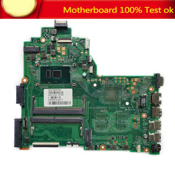 HP 925430-601 DA0P1BMB6D0 with SR342 i5-7200u CPU motherboard