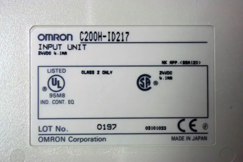 Omron C200HID217 C200H-ID217 PLS-modul