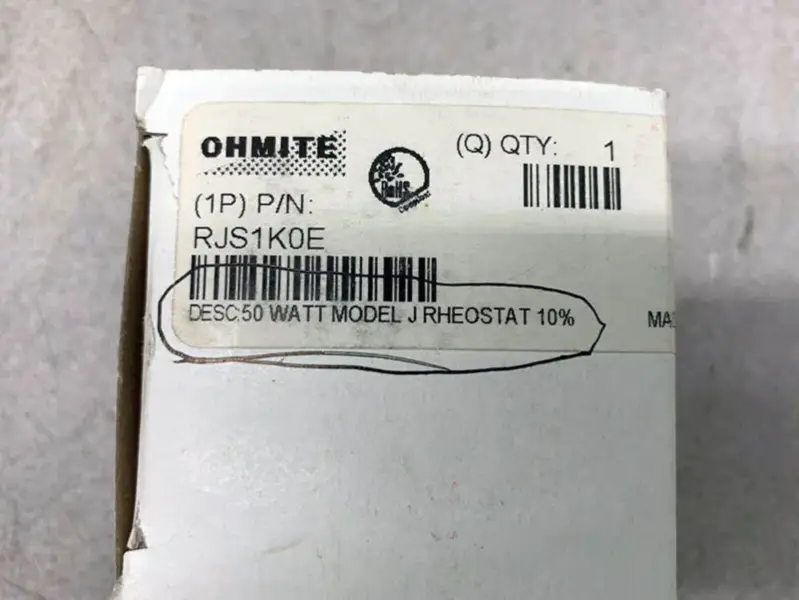 Ohmite RJS1K0E Resistor