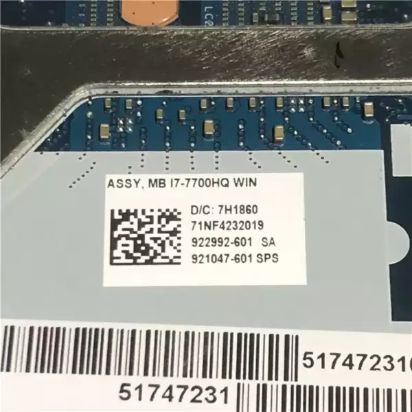 HP ZBook 15 G4 921048-001 921048-501 921048-601 LA-E161P hovedkort