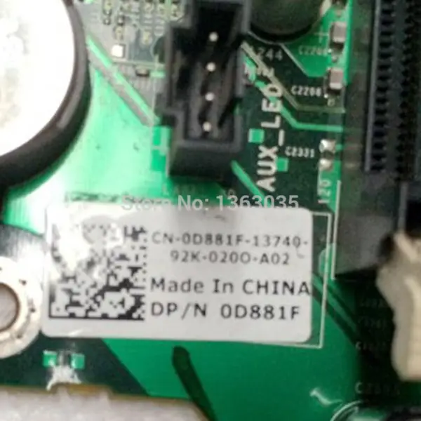 Dell 0D881F D881F CN-0D881F Hovedkort for arbeidsstasjon for Precision T7500