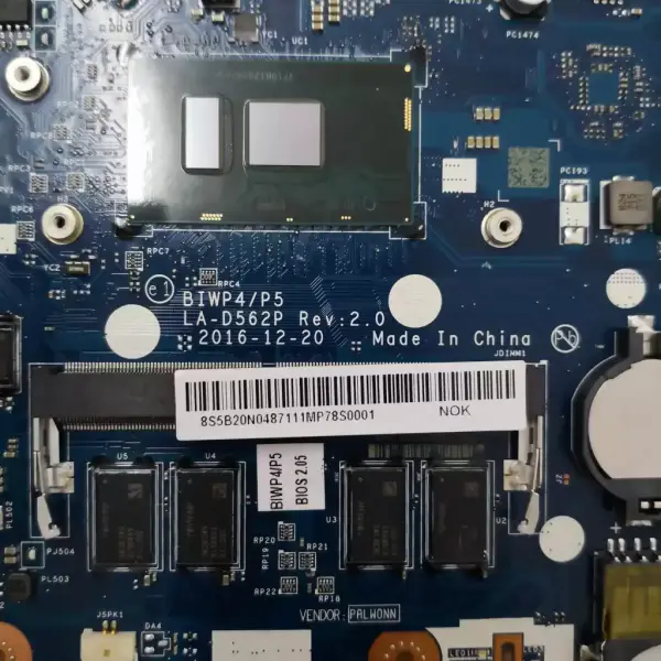 Lenovo 5B20M41058 BIWP4 P5 LA-D562P Ideapad 110-15ISK Motherboard