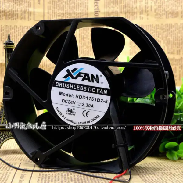 XFAN RDD1751B2-5 17251 24V 2,3A 17CM-vifte