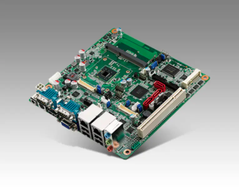 Advantech In-tel Atom D2550 Mini-ITX with CRT/2LVDS, 6COM, and Dual LAN ports