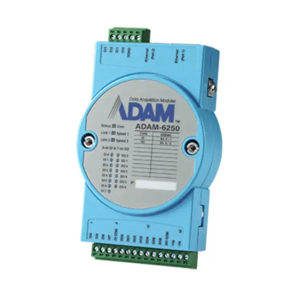Advantech ADAM-6250-B 8DI/7DO IoT Modbus/SNMP/MQTT 2Ports Ethernet Remote I/O Instead of ADAM-6250-AE