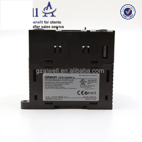 Industriell Omron PLC-programmeringskontroller CP1E-N20DR-A