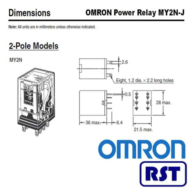 Omron 12v DPDT PCB 220/240VAC Latching relay