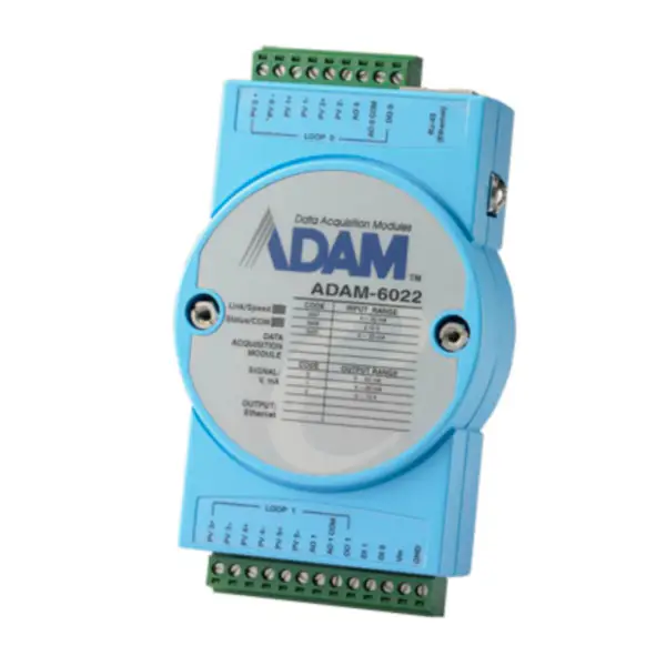 Advantech ADAM-6022-A1E Ethernet-basert PID-regulator med to sløyfer