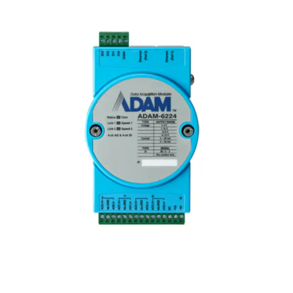 Advantech ADAM-6224-AE 4-kanalers isolert analog utgang Modbus TCP-modul