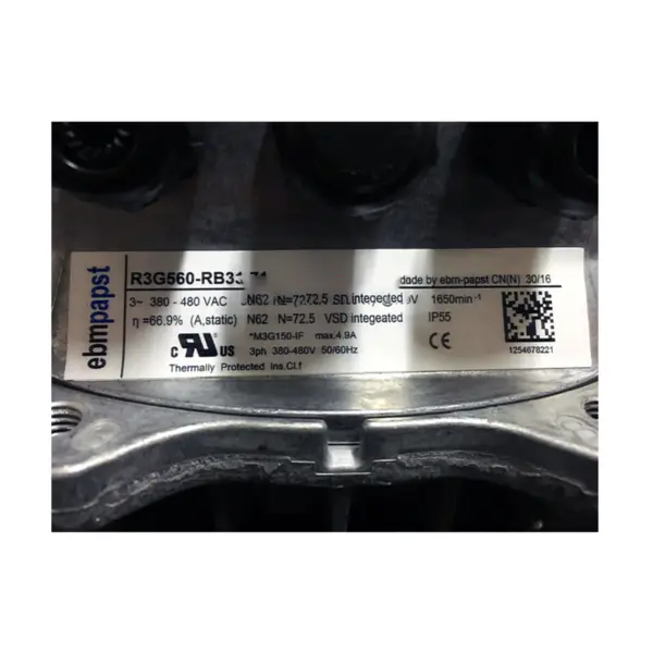 Ebmpapast R3G560-RB31-71 Fan