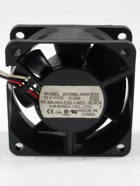 2410ML-04W-B59 12 V 0,26 A Original NMB-MAT 6025 dobbel kulevifte 6 cm