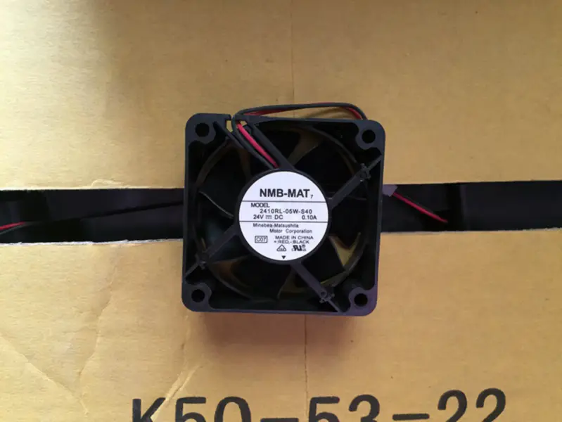 NMB-MAT 2410RL-05W-S40 DC 24V 0.10A 6025 2-wire inverter fan