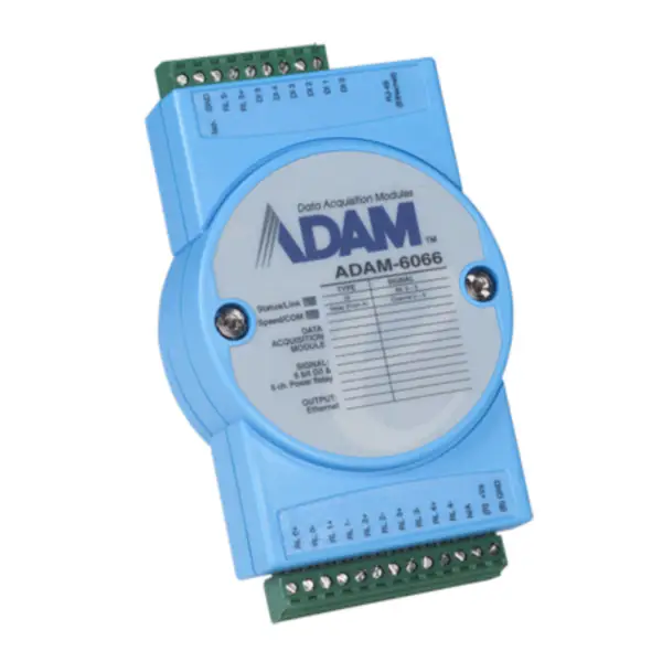 Advantech ADAM-6066-D 6-ch Digital Input and 6-ch Power Relay Modbus TCP Module