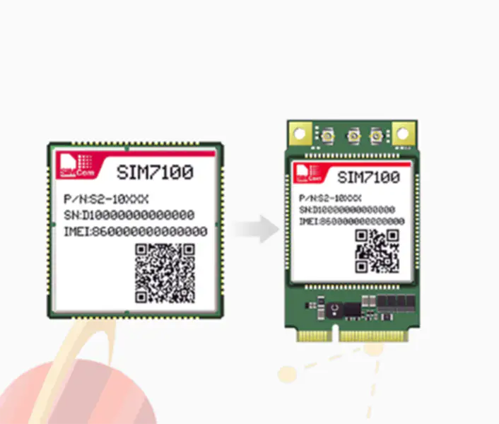 SIMCOM 4G LTE trådløs modul multi-band LTE /WCDMA/GNSS-modul for M2M IoT-applikasjoner SIM7100 SIM7100A SIM7100E SIM7100C