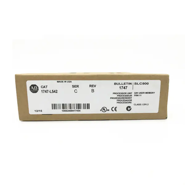 Industriell automatiseringskontroll Allen Bradley SLC 500 1747 Procesador 1747-L542
