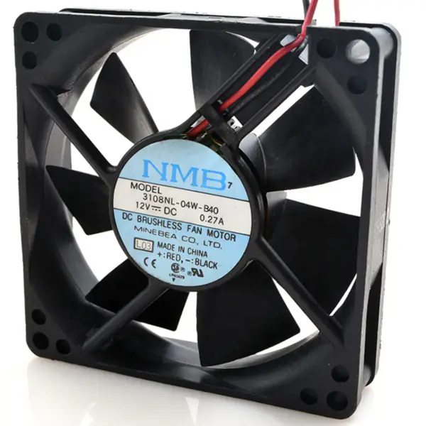 NMB 3108NL-04W-B40 DC 12V 0,19A 80*80*20 mm kjølevifte for chassis