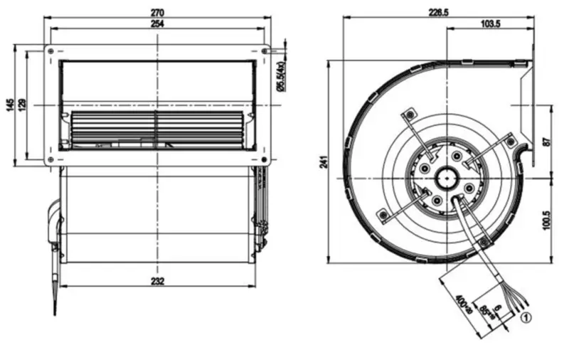 Ebmpapst D4E160-EG06-07 Vifte