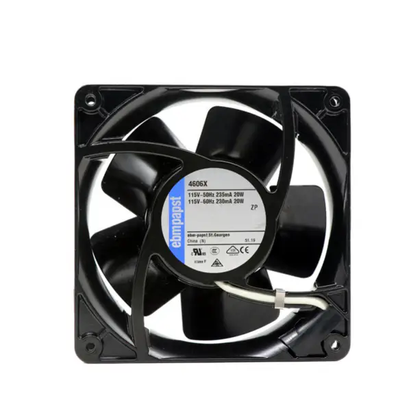 størrelse 119 x 119 x 38 mm 115 V AC luftstrøm 180 m3 / t 3100 o/min 4606X ebmpapst kjølevifte