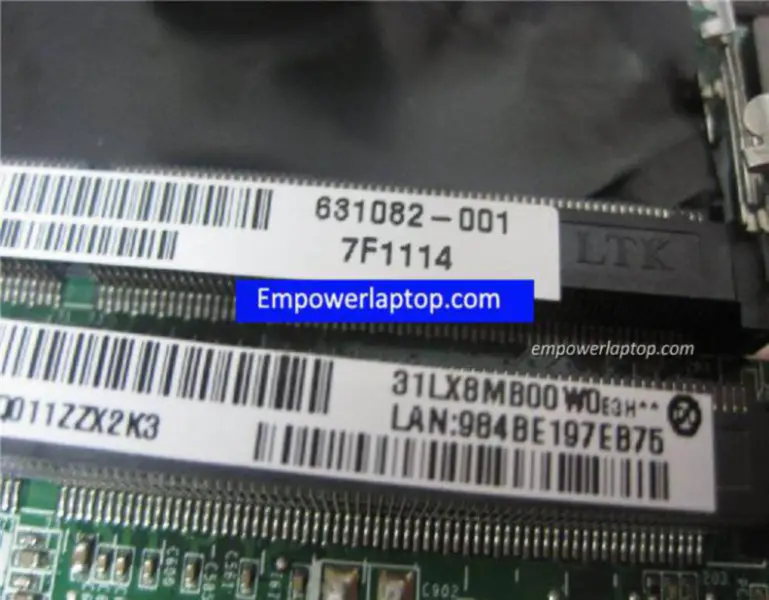 HP DV6 DV6-3000 631082-001 Hovedkort