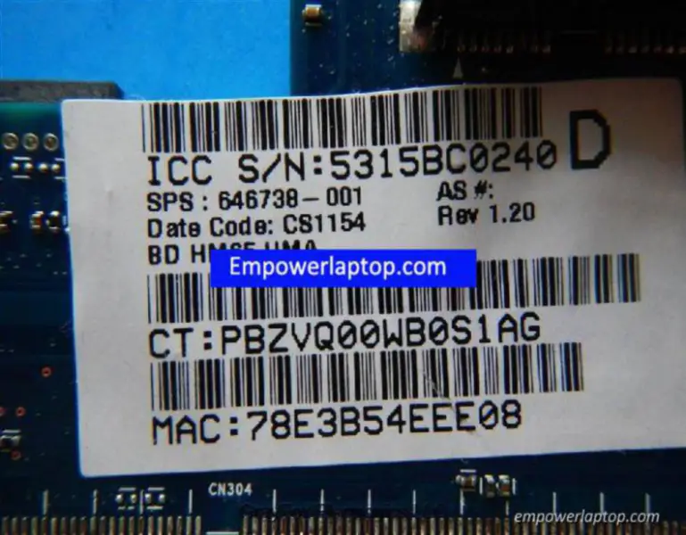 HP G6 G6-2000 646738-001 E-350 6050A2412701 Hovedkort