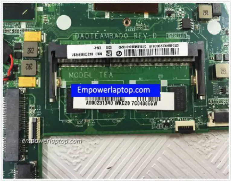 Toshiba A000231380 satellitt U845w-s400 DA0TEAMBAD0 hovedkort
