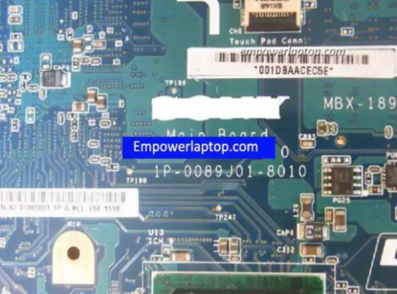 Sony VGN-FW A1568977C MBX-189 M762 1P-0089J01-8010 hovedkort