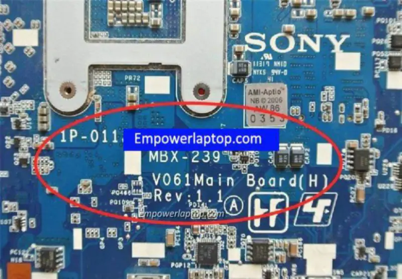 Sony VPC-CB MBX-239 A1848532A 1P-0113201-8011 Hovedkort