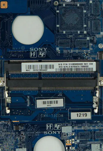 Sony Vaio SVE15 SVE1511RFXB A1876097A MBX-269 DA0HK5MB6F0 Hovedkort