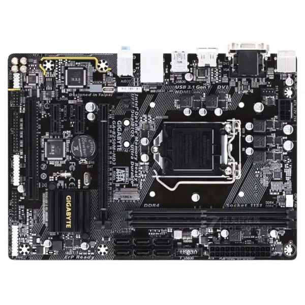 Gaming hovedkort for Gigabyte B250m-hd3 støtter I3 I5