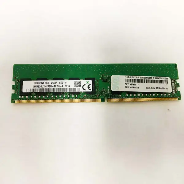 For Lenovo Ram 46w0817 46w0819 00nu565 16gb 2rx8 Pc4-2133p Ddr4 2133 Ecc Server Memory