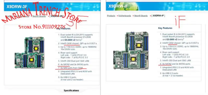 Supermicro X9drw-if motherboard