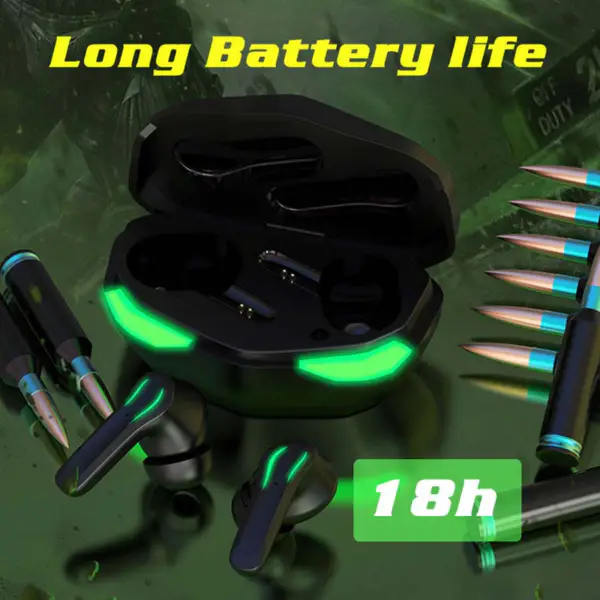 2023 Mobil håndfri trådløs øretelefon 65 ms lav latenstid Gaming Headset Noise Cancelling D17 Tws Earbuds