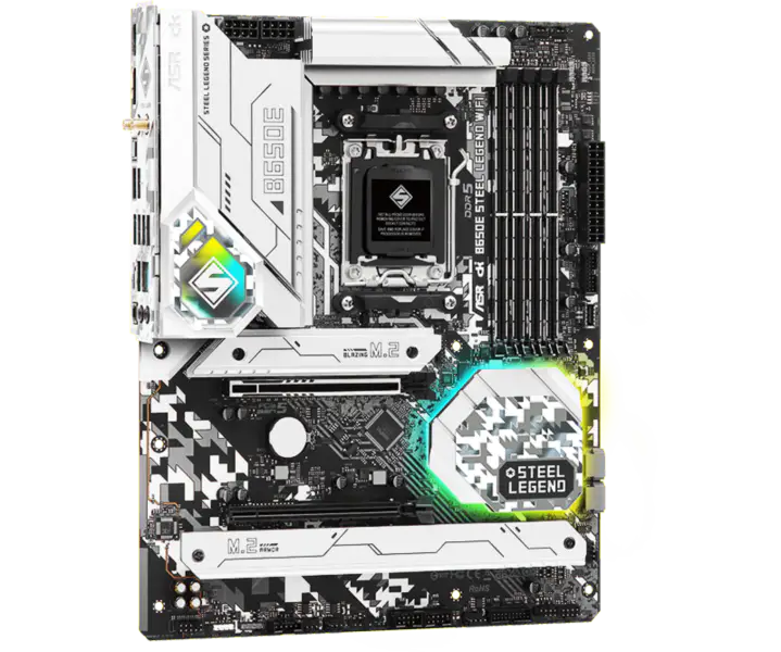 AsRock Atx hovedkort B650e Steel Legend Wifi Ddr5 Am5 støtte CPU 7950x 7900x 7700x 7600x