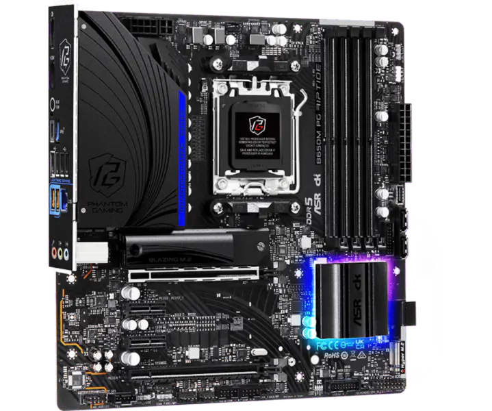 AsRock M-atx hovedkort B650e Steel Legend Wifi Ddr5 Am5 støtte CPU 7950x 7900x 7700x 7600x