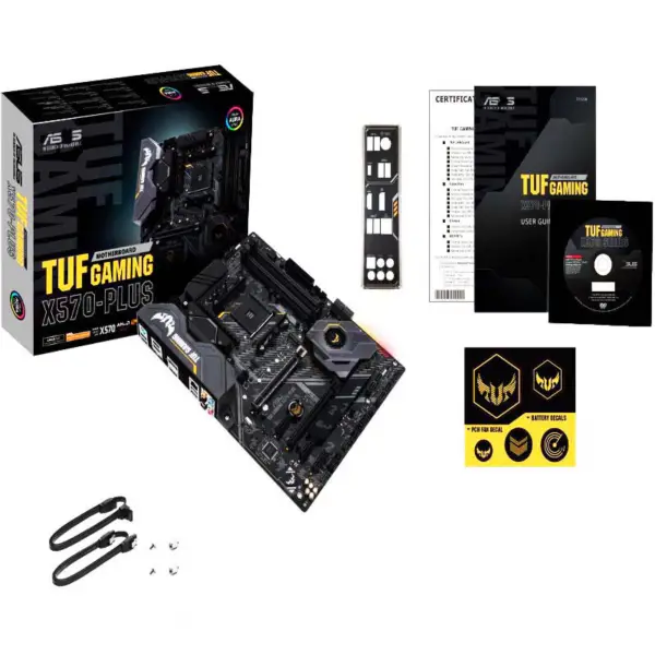 Asus Tuf Gaming X570-plus Argb Motherboard Processor Support 5800x 5900x 5950x