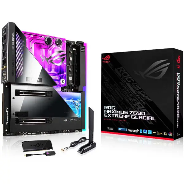 Asus Pc Hovedkort Ddr5 Cpu 12700 2700kf Intl Z690 Lga 1700 Hovedkort Rog Z690 Extreme Glacial